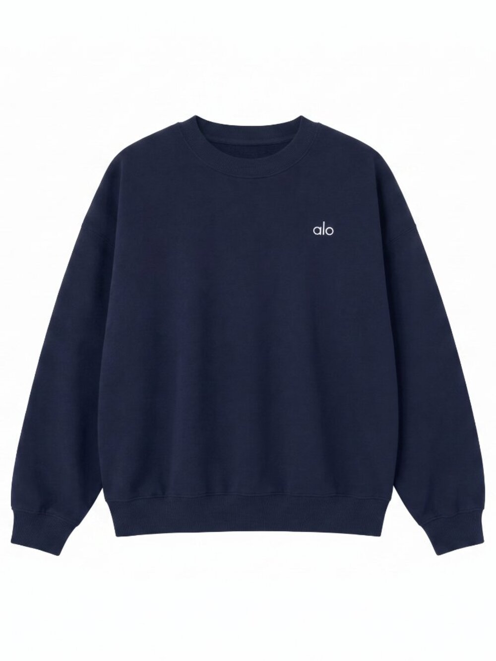 Alo Accolade Crewneck Sweatshirt Streetwear Navy Blue  - NWT - UNISEX